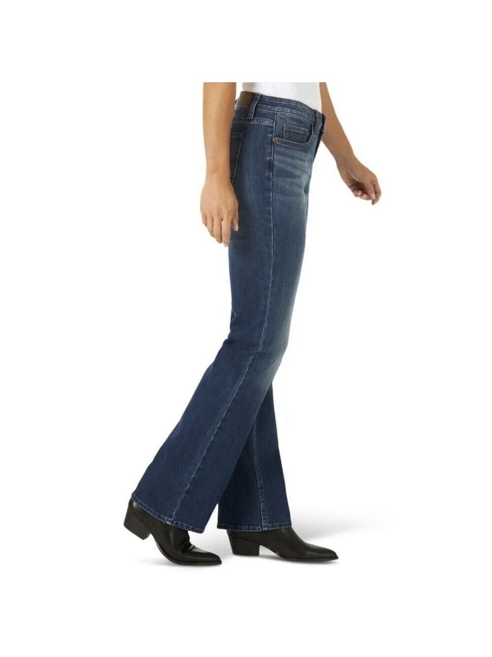 LEE Midrise Boot Cut Jeans, Medium Wash, Size 6